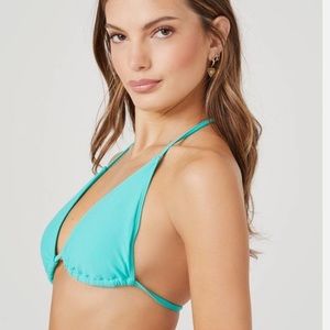 New Shade & Shore string bikini top size XL teal